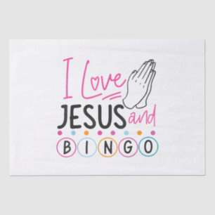 Bingo Spieler Jesus Faith Christlich Ich Liebe Jes Seidenpapier