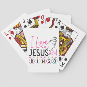 Bingo Spieler Jesus Faith Christlich Ich Liebe Jes Spielkarten