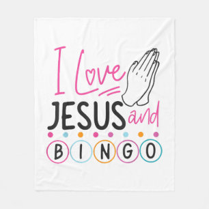 Bingo-Spieler Jesus Glaube Christlich Ich liebe Je Fleecedecke