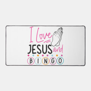 Bingo-Spieler Jesus Glaube Christlich Ich liebe Je Schreibtischunterlage