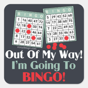 Bingo-Spieler Quadratischer Aufkleber