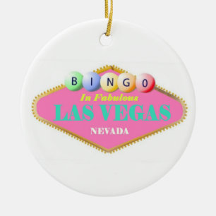 Bingo-Spieler-Weihnachtsverzierung Keramikornament