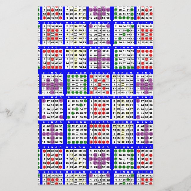 Bingo-Spielmuster Große (Vorderseite)