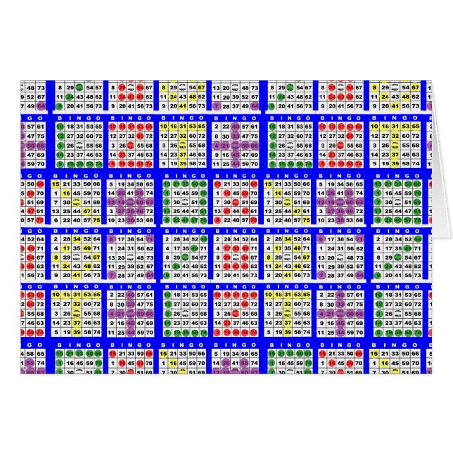 Bingo-Spielmuster Große (Vorderseite (Horizontal))
