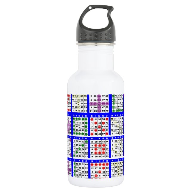 Bingo-Spielmuster Große Trinkflasche (Vorderseite)