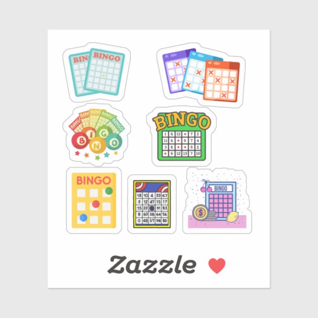 Bingo Stickers Aufkleber (Blatt)