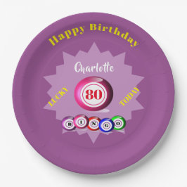 Bingo Themed Birthday Party Personalisiert Pappteller