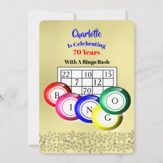 Bingo Themed Party Spaß farbenfrohe Einladung