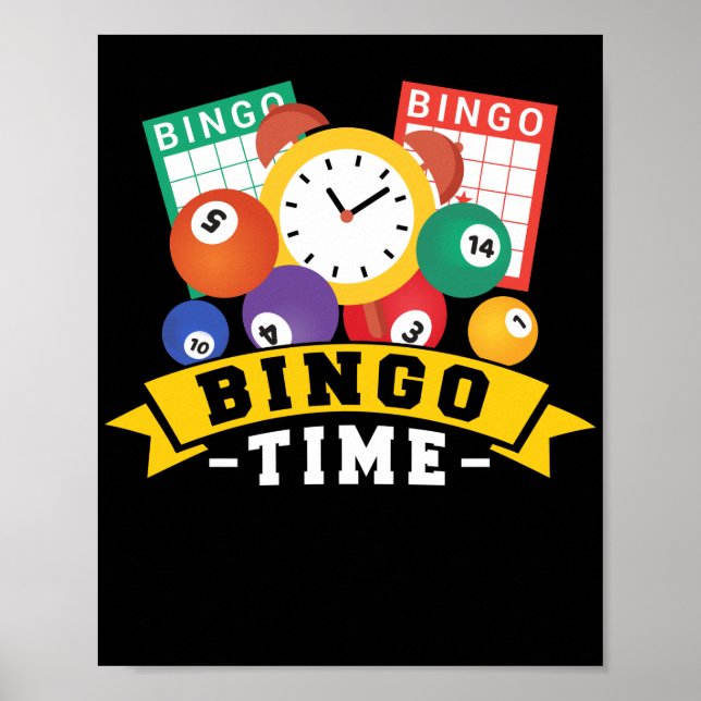 Bingo Time Funny Lucky Gambling Poster (Vorne)