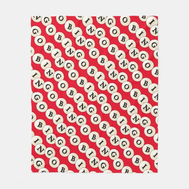 Bingo Wortart Fleece Decke (Vorderseite)
