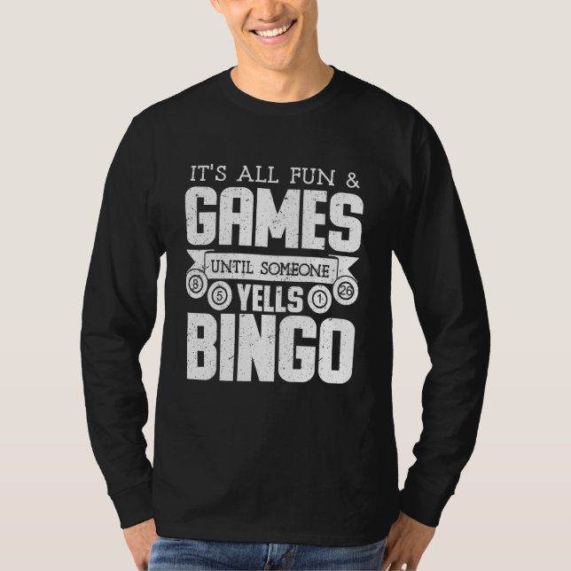 Bingo Yells Funny Bingo Funny Bingo T-Shirt (Vorderseite)