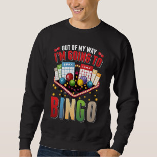 Bingoabhängige Männer Frauen Funny Bingo Player Sweatshirt