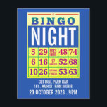 Bingokarte, Bingo-Nachtwerbung Flyer<br><div class="desc">Bingo Card, Bingo Night Advertising Flyer durch den Business Card Store.</div>