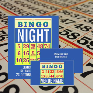 Bingokarte, Bingo-Platz, Spieleindustrie Visitenkarte