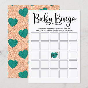 Bingokarte für die Babydusche Einladung