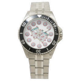 Bingokarte und Balls Armbanduhr
