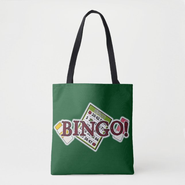 Bingokarte Wortart Totbeutel Tasche (Vorderseite)