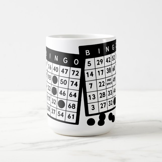 Bingokarten Chips Spielkunstdarstellung Kaffeetasse (Mittel)