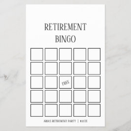Bingokarten für Minimalistische Altersversorgung Flyer