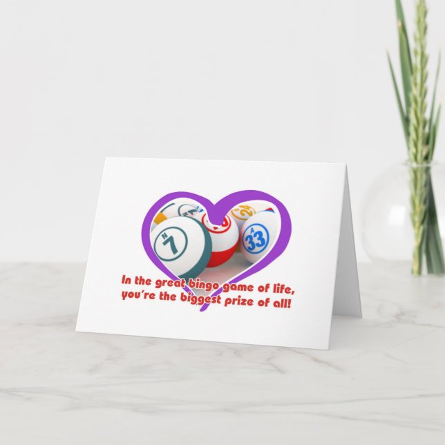 Bingokarten - Romance Feiertagskarte (Vorderseite)