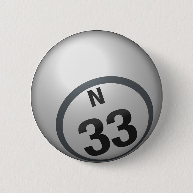 Bingoknopf N 33 Button (Vorderseite)