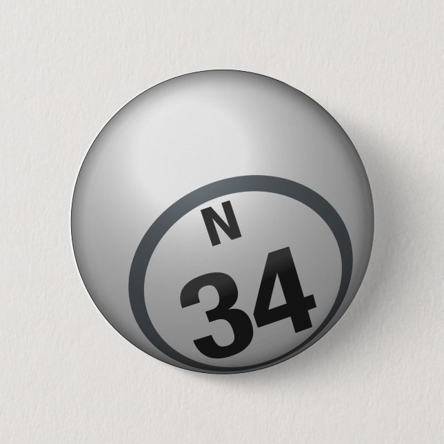 Bingoknopf N 34 Button (Vorderseite)