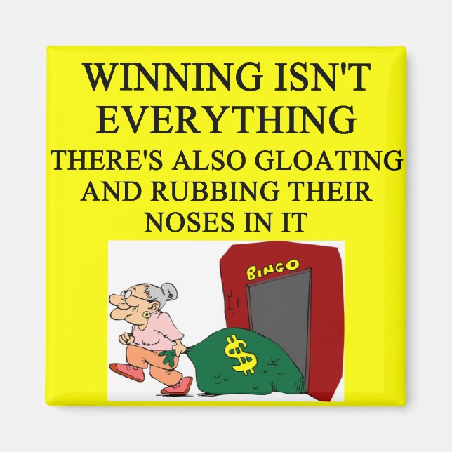 Bingospielerwitz Magnet (Vorne)