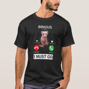 Bingus nennt haarlose Sphynx Cat Meme T-Shirt