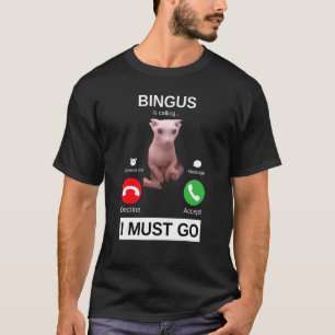 Bingus ruft an    Haarlose Sphynx-Katze Meme T-Shirt