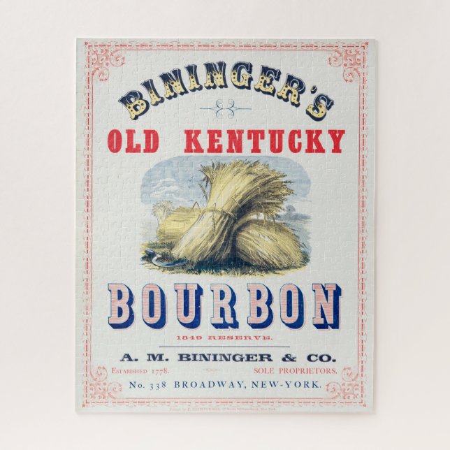 Bininger's Old Kentucky Bourbon 1849 Reserve. (Vertikal)