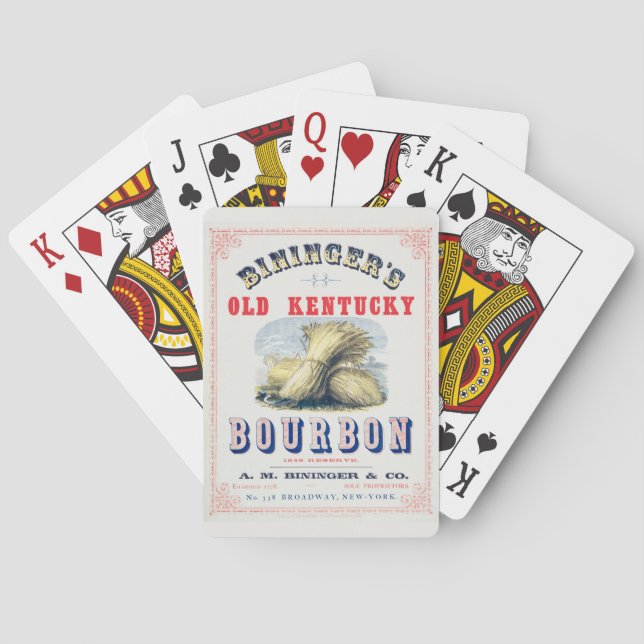 Bininger's Old Kentucky Bourbon 1849 Reserve. Spielkarten (Rückseite)