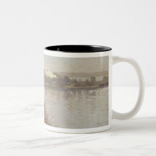 Binnenalster und Neuer Junfernstieg in Hamburg Zweifarbige Tasse