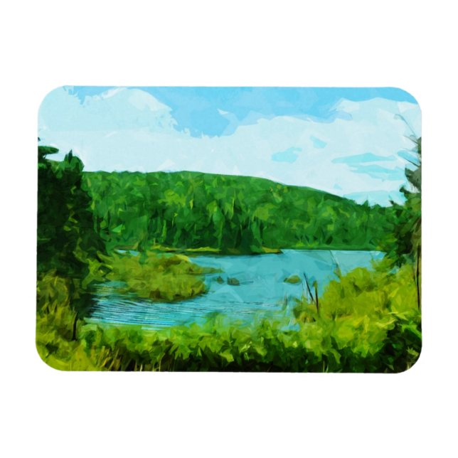 Binnengewässer Kanugebiet Minnesota Abstrakt Magnet (Horizontal)