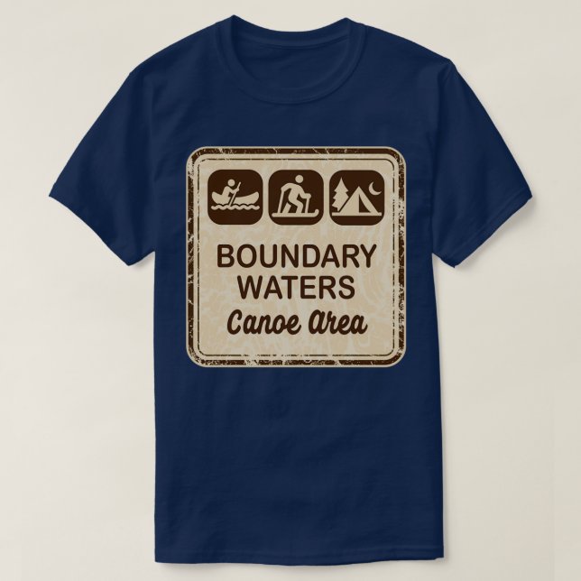 Binnengewässer Kanugebiet Wildnis K T-Shirt (Design vorne)