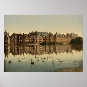 Binnenhof über dem Hofvijver, Den Haag Poster