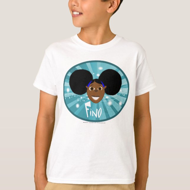 Bino und Fino - Fino cooles Blau T-Shirt (Vorderseite)