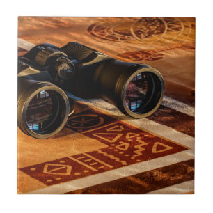 Binokulare zu ägyptischen Rug, Explorer, Reisen Fliese