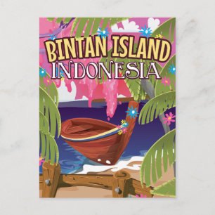 Bintan Insel Indonesien Reiseplakat Postkarte