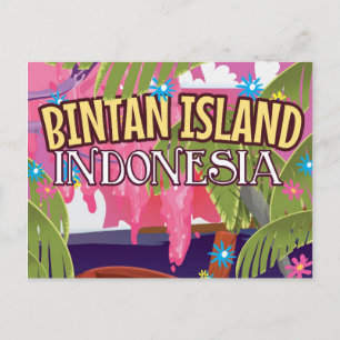 Bintan Island Indonesien Reiseplakat Postkarte