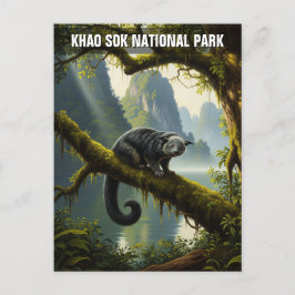 Binturong in Khao Sok National Park Thailand Postkarte