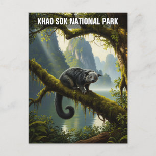 Binturong in Khao Sok National Park Thailand Postkarte