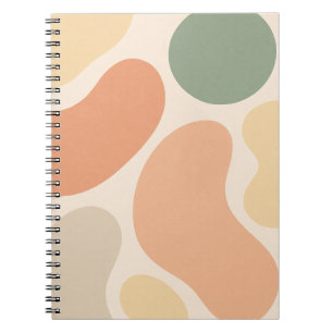 Bio Abstrakte Formen Notebook - Minimalistisch Boh Notizblock