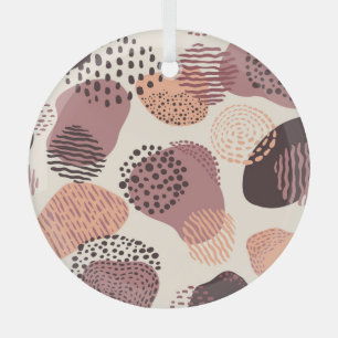 Bio, Abstrakte Formen, rot braun. Ornament Aus Glas
