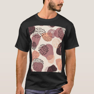 Bio, Abstrakte Formen, rot braun. T-Shirt