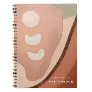 Bio Abstraktes Modern Art 60er Retro Sketch Notizblock