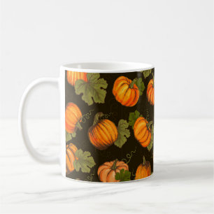 Bio Agrargemüse nahtlos mit orangefarbenem Kaffeetasse