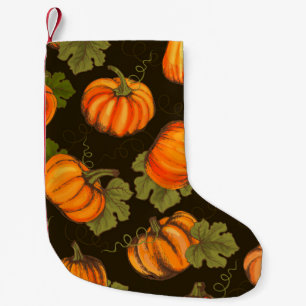 Bio Agrargemüse nahtlos mit orangefarbenem Kleiner Weihnachtsstrumpf