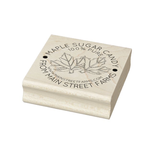 Bio Ahornzuckersirup Süßleder Blätter Gummistempel (Stempel)