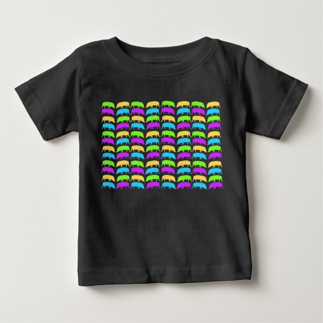 Bio Baby-Strampler für mehrfarbige Hogs Baby T-shirt (Vorderseite)