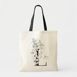 Bio Bauernhaus Blumenbrief L, Monogramm Tragetasche